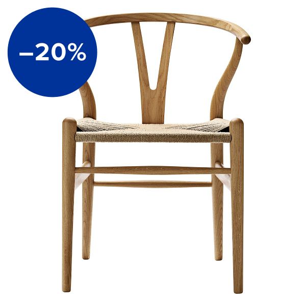 CH24 Wishbone chair, oiled oak - natural cord