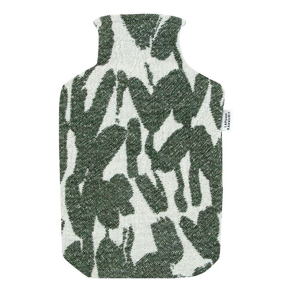 Jäkälä hot water bottle, white - green