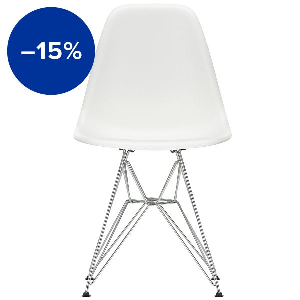 Eames DSR chair, white - chrome
