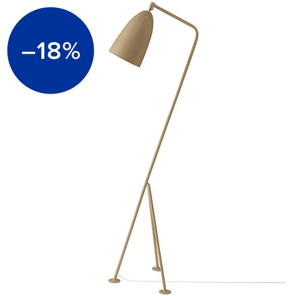 Gräshoppa floor lamp, olive brown