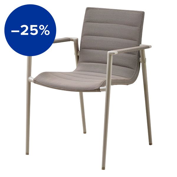 Core armchair, stackable, taupe