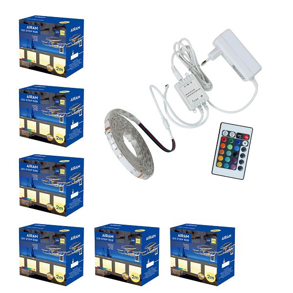 6KPL Led valonauha RGB 2M 7,2W/m IP20 Tukkuerä led-nauhaa