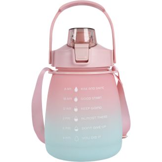 Juomapullo 1200ml turkoosi/pinkki