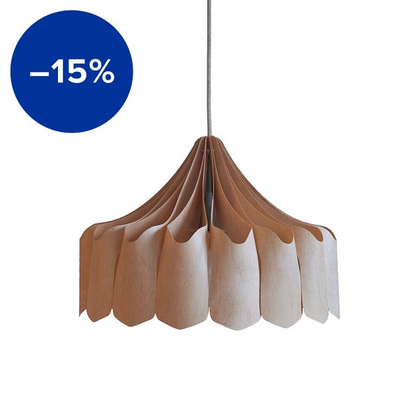 Pioni pendant, small, birch