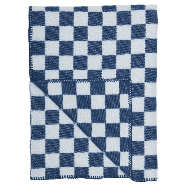 Arkiivi throw, 130 x 180 cm, dark blue - natural grey