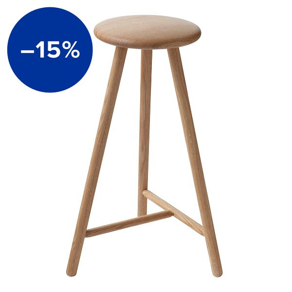 Perch bar stool 63 cm, oak