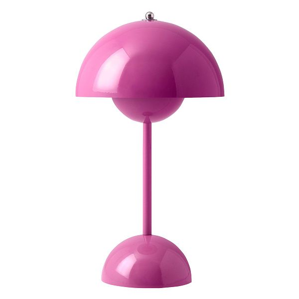 Flowerpot VP9 portable table lamp, tangy pink