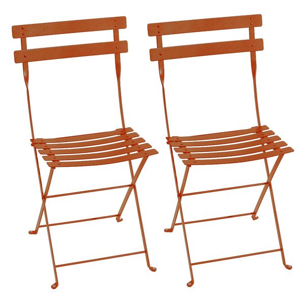 Bistro Metal chair, 2 pcs, candied orange