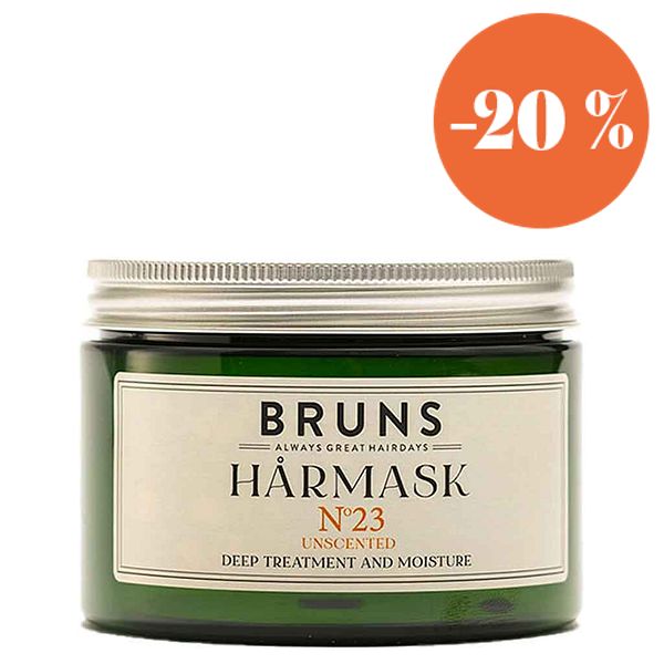 BRUNS Products Nr23 Unscented Hårmask - Hajusteeton Hiusnaamio, 350 ml