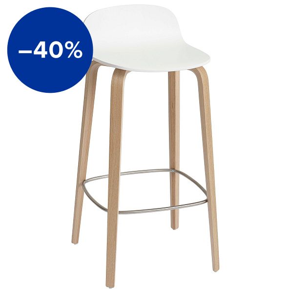 Visu bar stool, 75 cm, oak - white