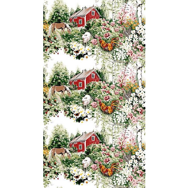 VALLILA VALMISVERHO MANSIKKAPAIKKA 140X250 CM PUNA-VIHREÄ