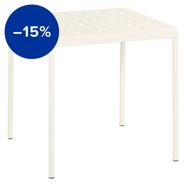 Balcony table, 75 x 76 cm, chalk beige