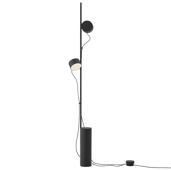 Post floor lamp, black