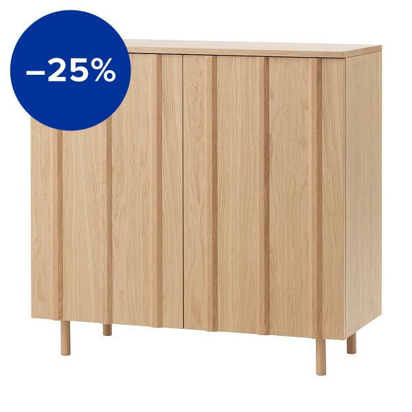 Rib cabinet, 98,5 cm, oak