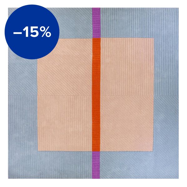 Akaatti rug, beige - light blue