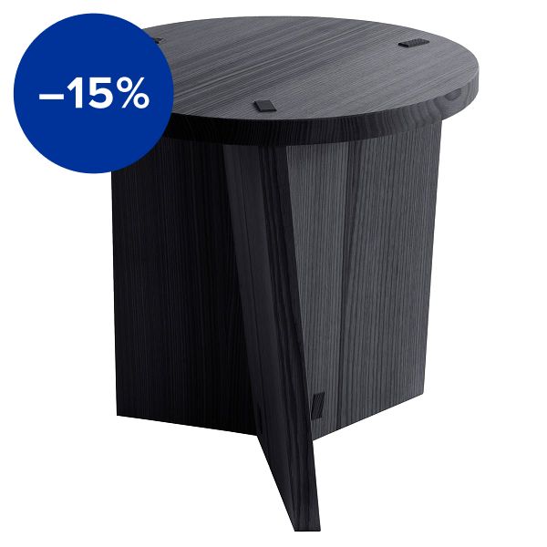 Marfa stool/table, black stained ash