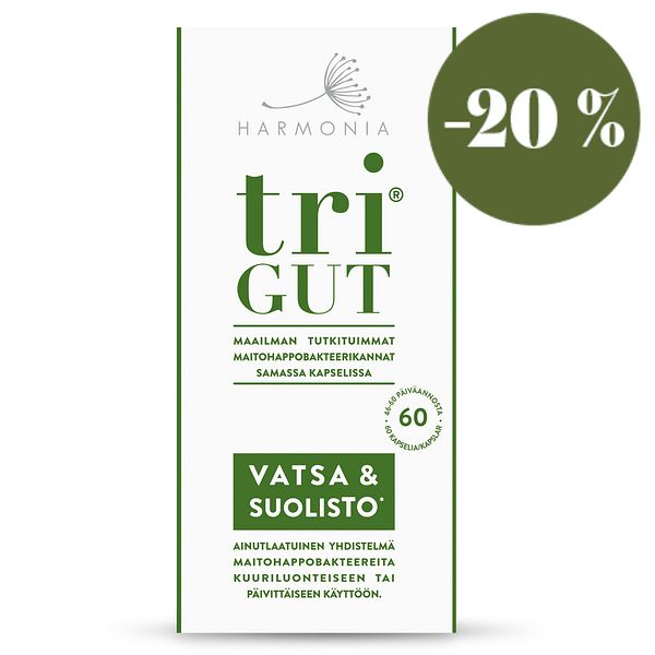 triGUT maitohappobakteerivalmiste, 60 kaps.