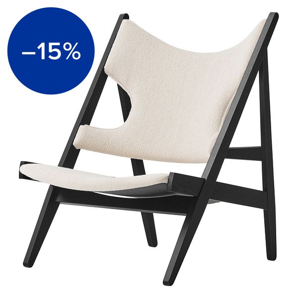 Knitting chair, black oak - Barnum Boucle 24