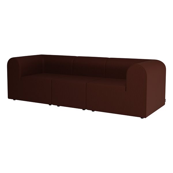Paradigm three-seater sofa, Nobel 61300 red brown