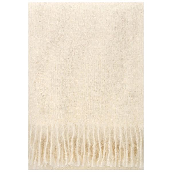 Saaga Uni mohair blanket, off white