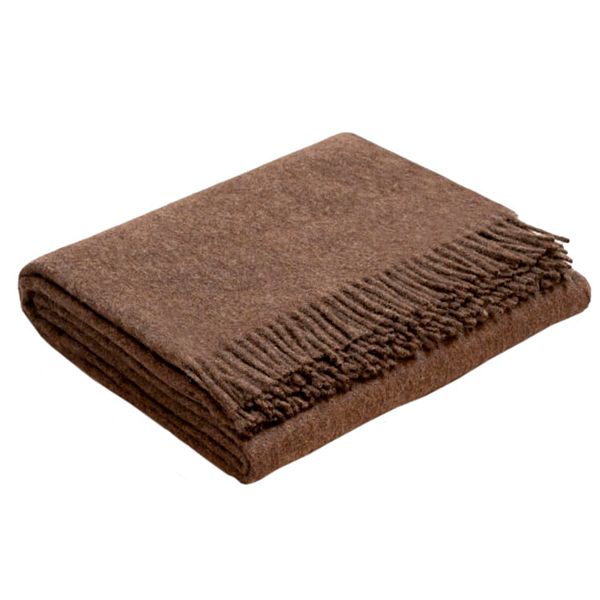 Alpaca throw, dark brown