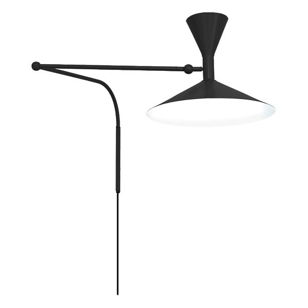 Lampe de Marseille wall lamp, black