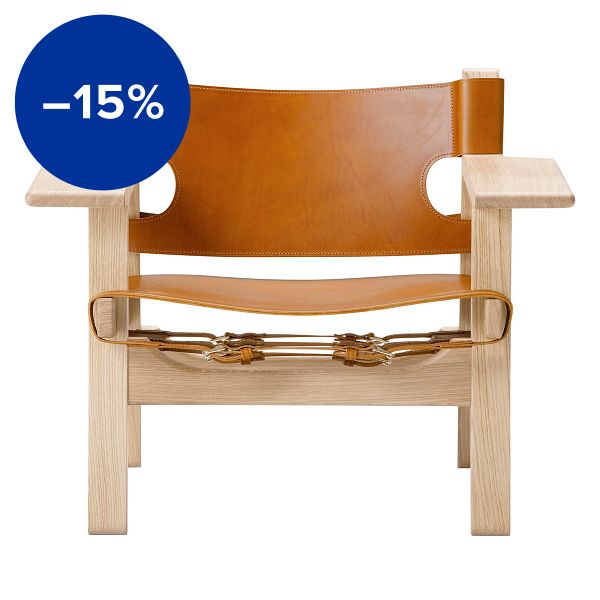 The Spanish Chair, cognac leather - soaped oak
