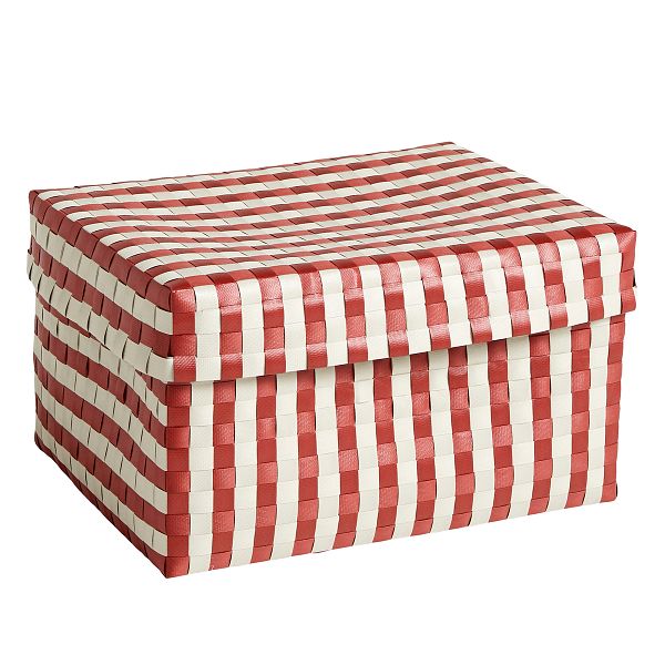 Maxim Stripe box, L, red - sand