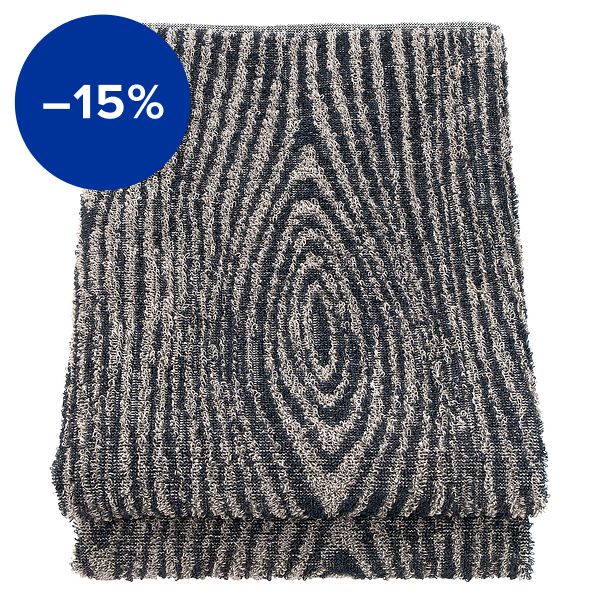 Viilu bath towel, black - linen