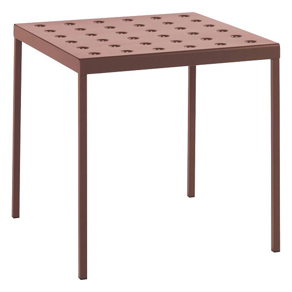 Balcony table, 75 x 76 cm, iron red