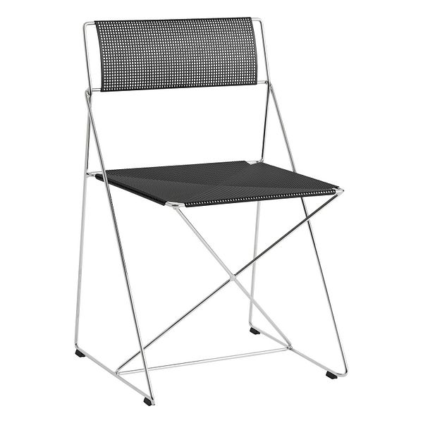 X-Line chair, indoor, chrome - black