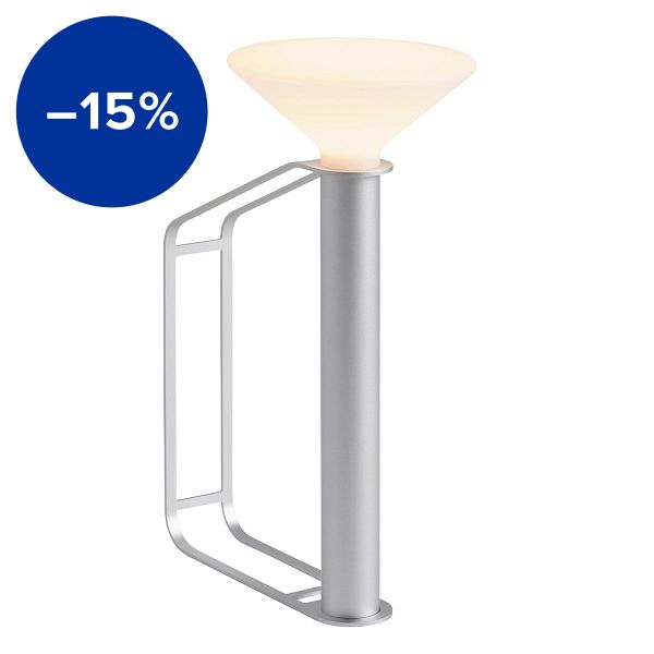 Piton portable lamp, aluminium