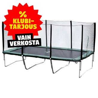 Trampoliini + turvaverkko 305 x 518 cm