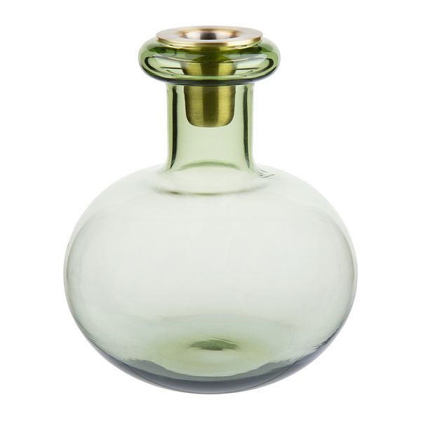 Butticula candleholder, moss green