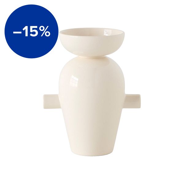 Momento vase JH40, cream