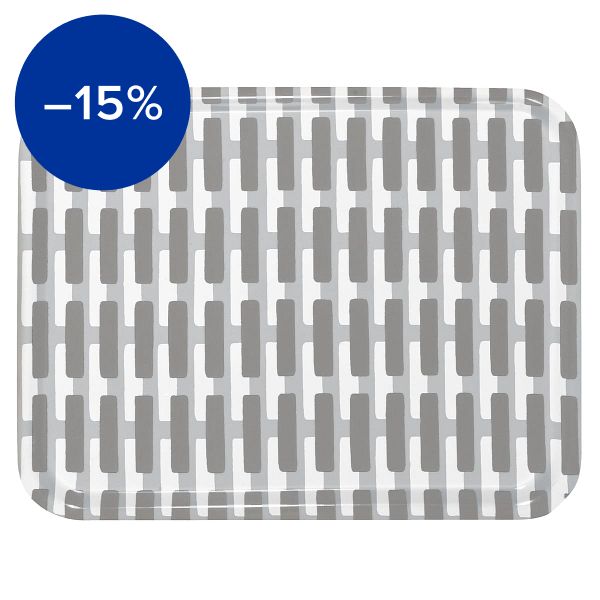 Siena tray, 43 x 33 cm, grey - light grey