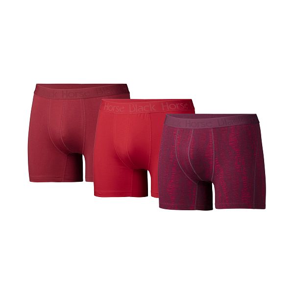 BLACK HORSE JOUSTAVA PUUVILLA BOKSERIT 3-PACK L MERLOT LAHJAPAK