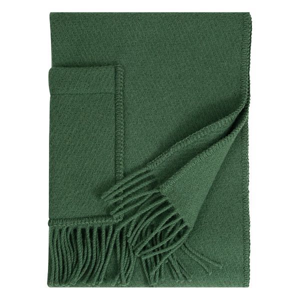 Uni pocket shawl, dark moss green