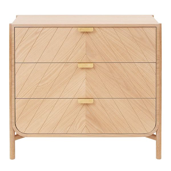 Marius chest of drawers, wide, oak