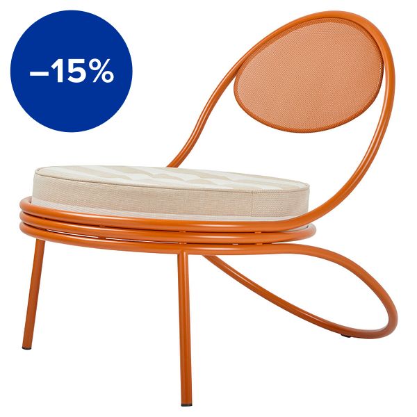 Copacabana lounge chair, orange - Limonta Leslie 40