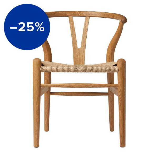 CH24 Wishbone children's chair, oiled oak - natural cord