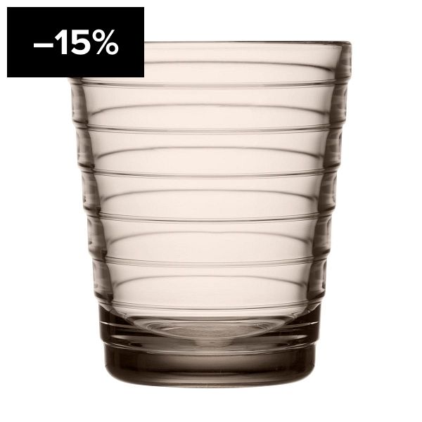 Aino Aalto tumbler 22 cl, 2 pcs, linen