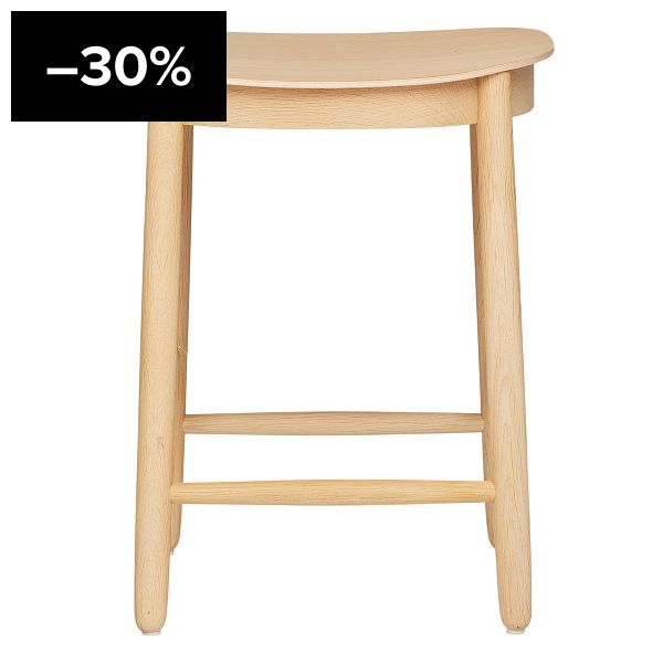 Figurine stool,  lacquered oak