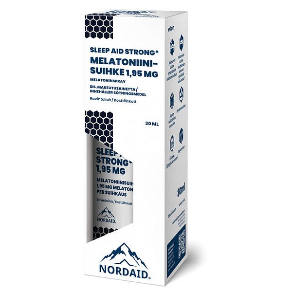 Nordaid Sleep Aid Strong -melatoniinisuihke 1,95 mg, 30 ml