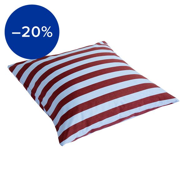 Été pillowcase, bordeaux - sky blue
