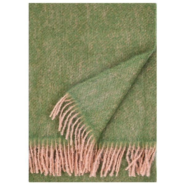 Revontuli mohair blanket, powder - olive