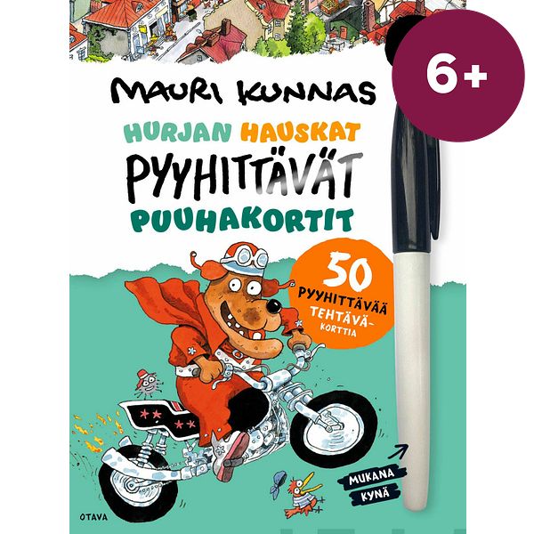 Hurjan hauskat pyyhittävät puuhakortit