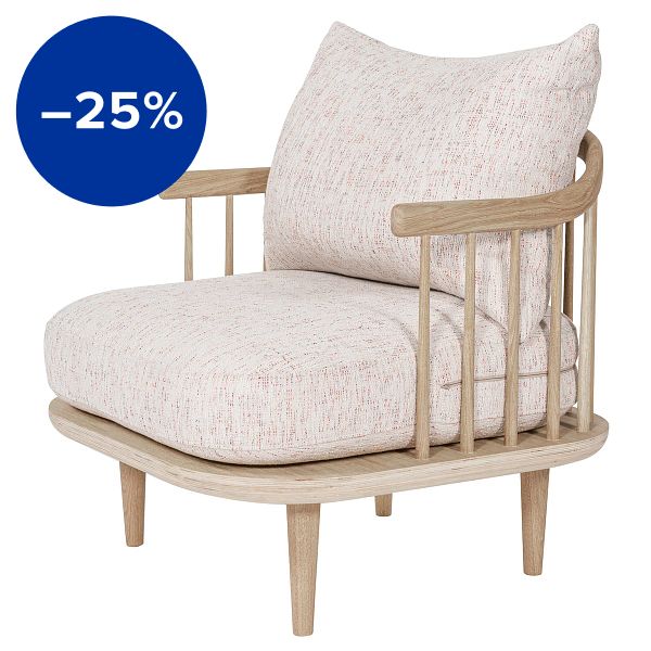 Fly SC10 lounge chair, white oiled oak - Sonar3 113