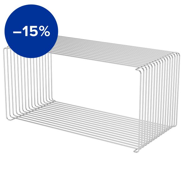 Panton Wire Extended module, depth 34,8 cm, 43 Chrome