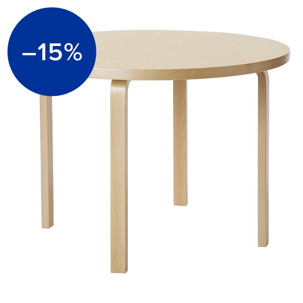 Aalto table 90A, birch
